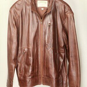 ORVIS LEATHER BOMBER JACKET